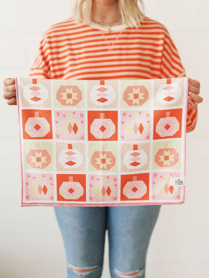 Pumpkin Quilt Waffle Towel | Fall