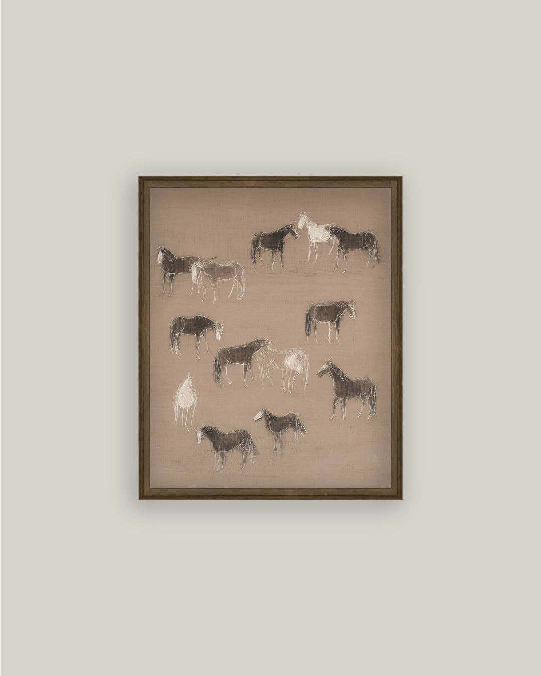 Horse Herd Sketch: 8x10
