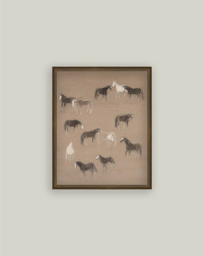 Horse Herd Sketch: 8x10