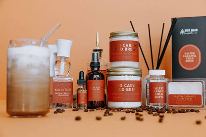 Salted Caramel Cold Brew Candle: 16 oz Candle