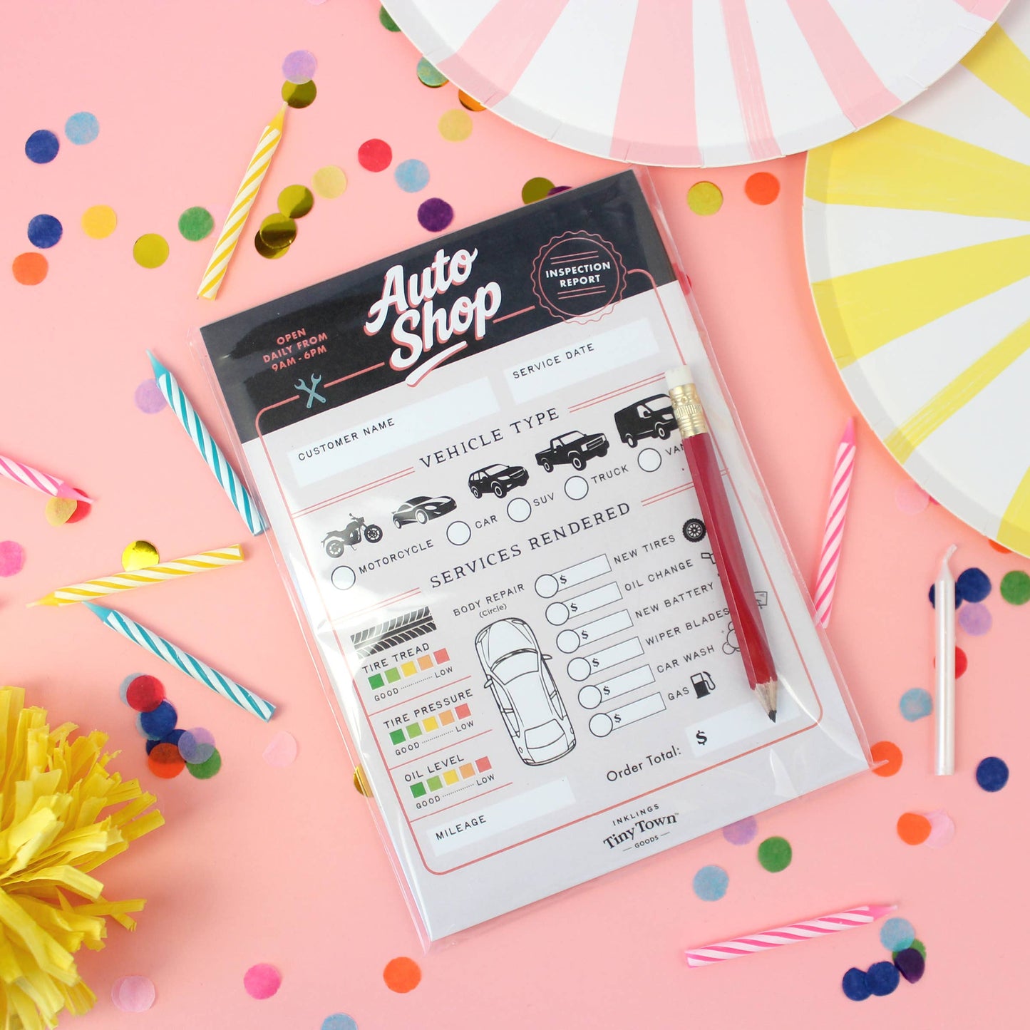 Tiny Town Play Notepad - Auto Shop