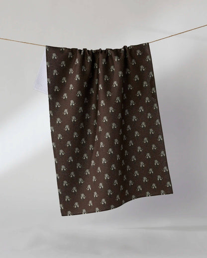 Foraged Tea Towel: Brown