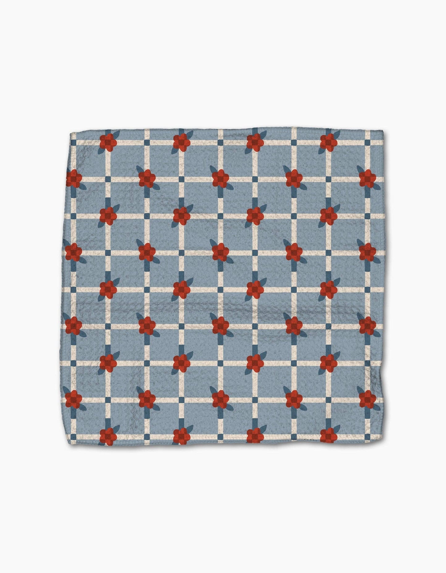Geometry Floral Parade Grid Dishcloth Set