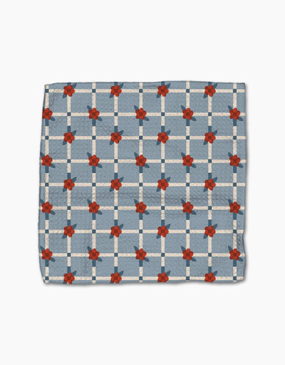 Geometry Floral Parade Grid Dishcloth Set