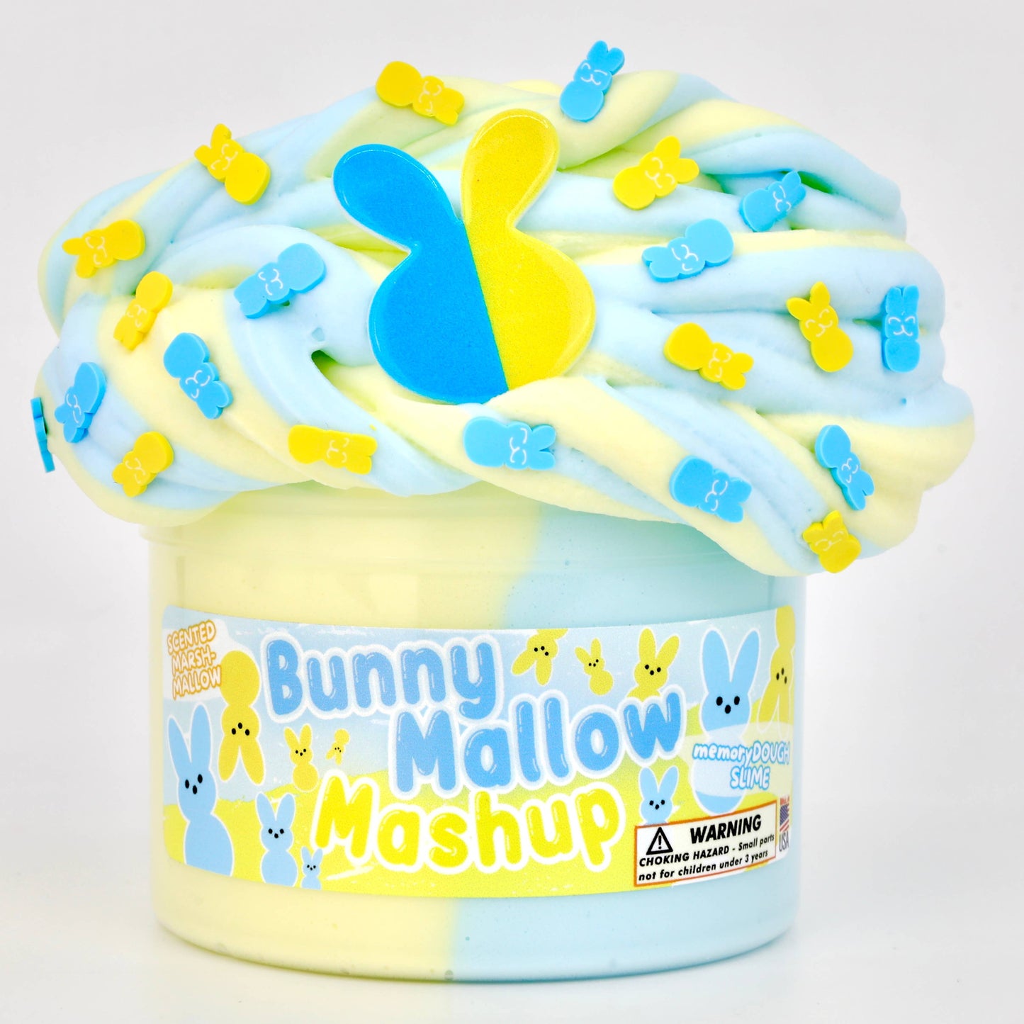 Bunny Mallow Mashup - memoryDough Texture Slime