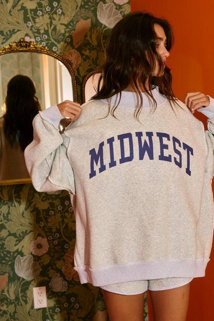 Midwest/Midwest Babe Reversible Crew Sweatshirt