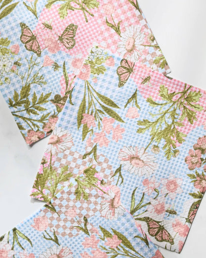 Floral Collage Dishcloth Set