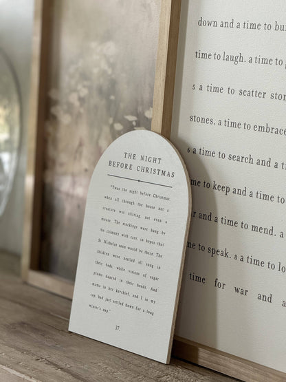 The Night Before Christmas, Arch | Christmas Decor: 7x10"