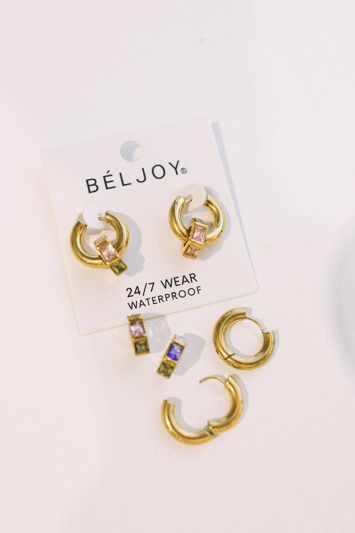 Diamond Double Hoop Earrings