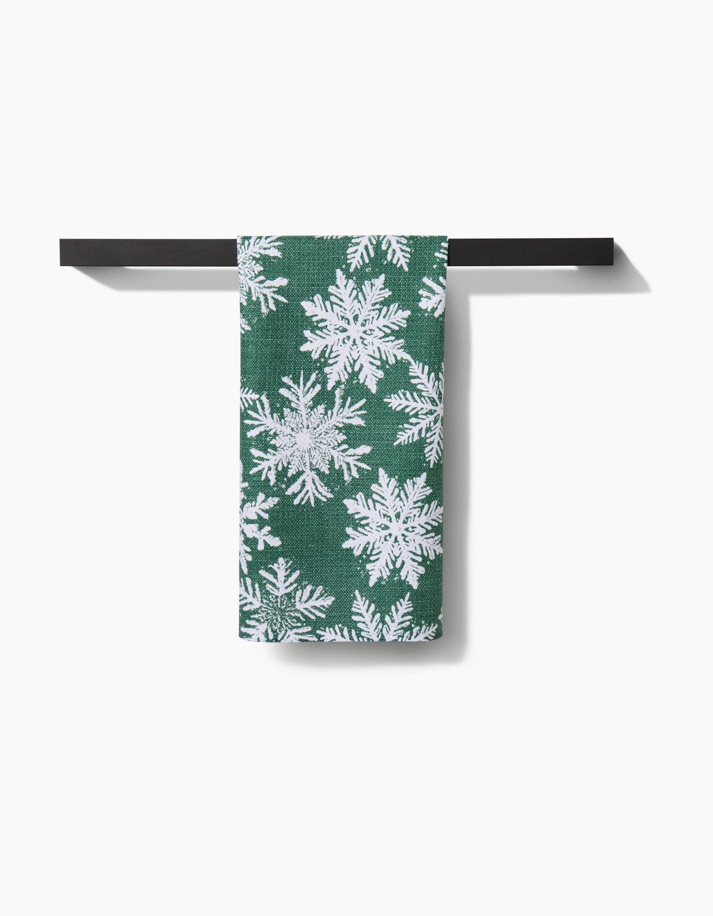 Snowy Days Green Tea Towel