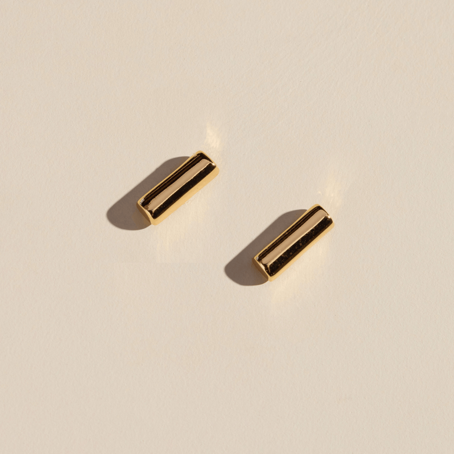 Gold Bar Studs: One Size