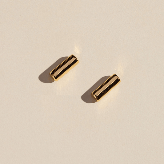 Gold Bar Studs: One Size