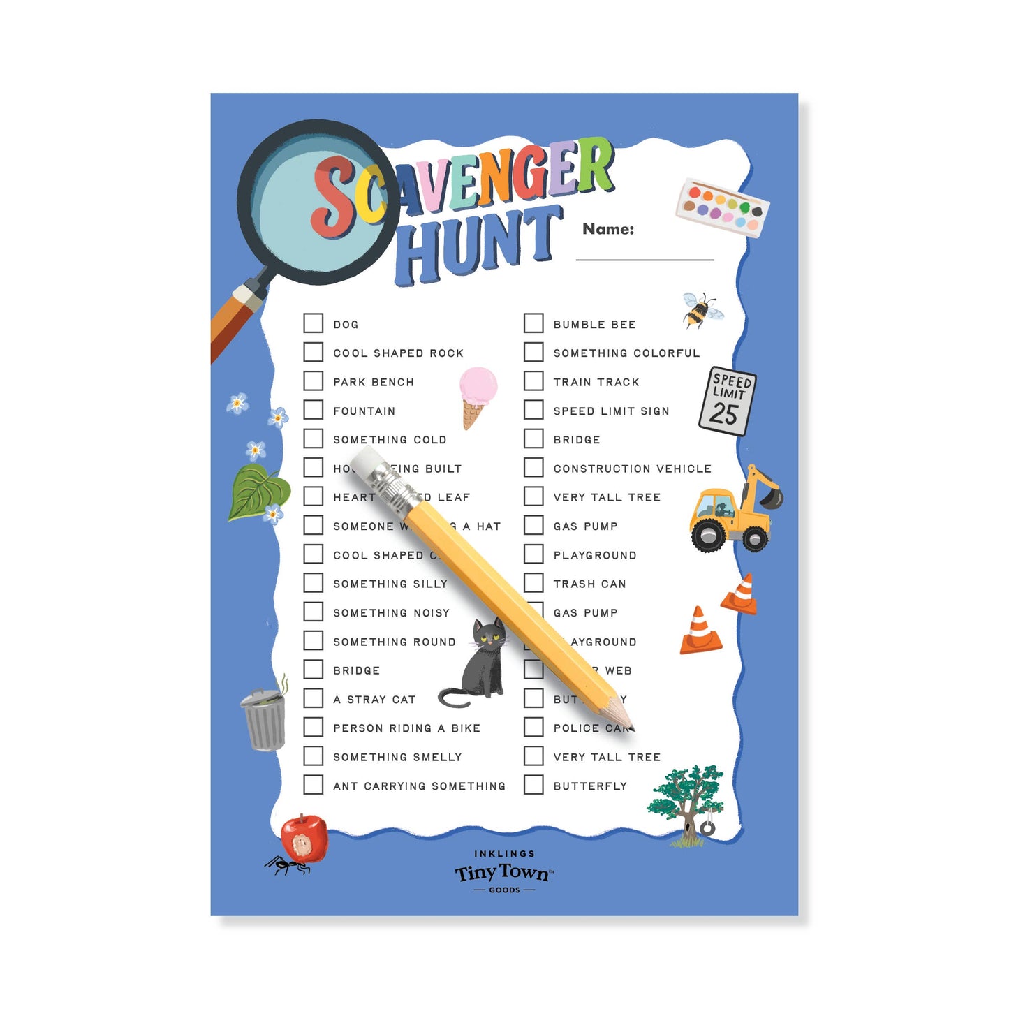 Tiny Town Play Notepad - Scavenger Hunt