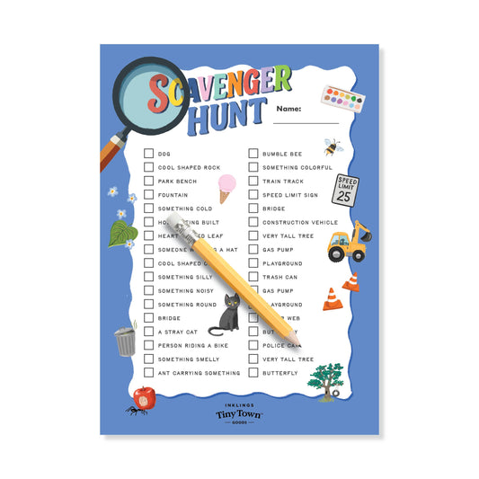 Tiny Town Play Notepad - Scavenger Hunt