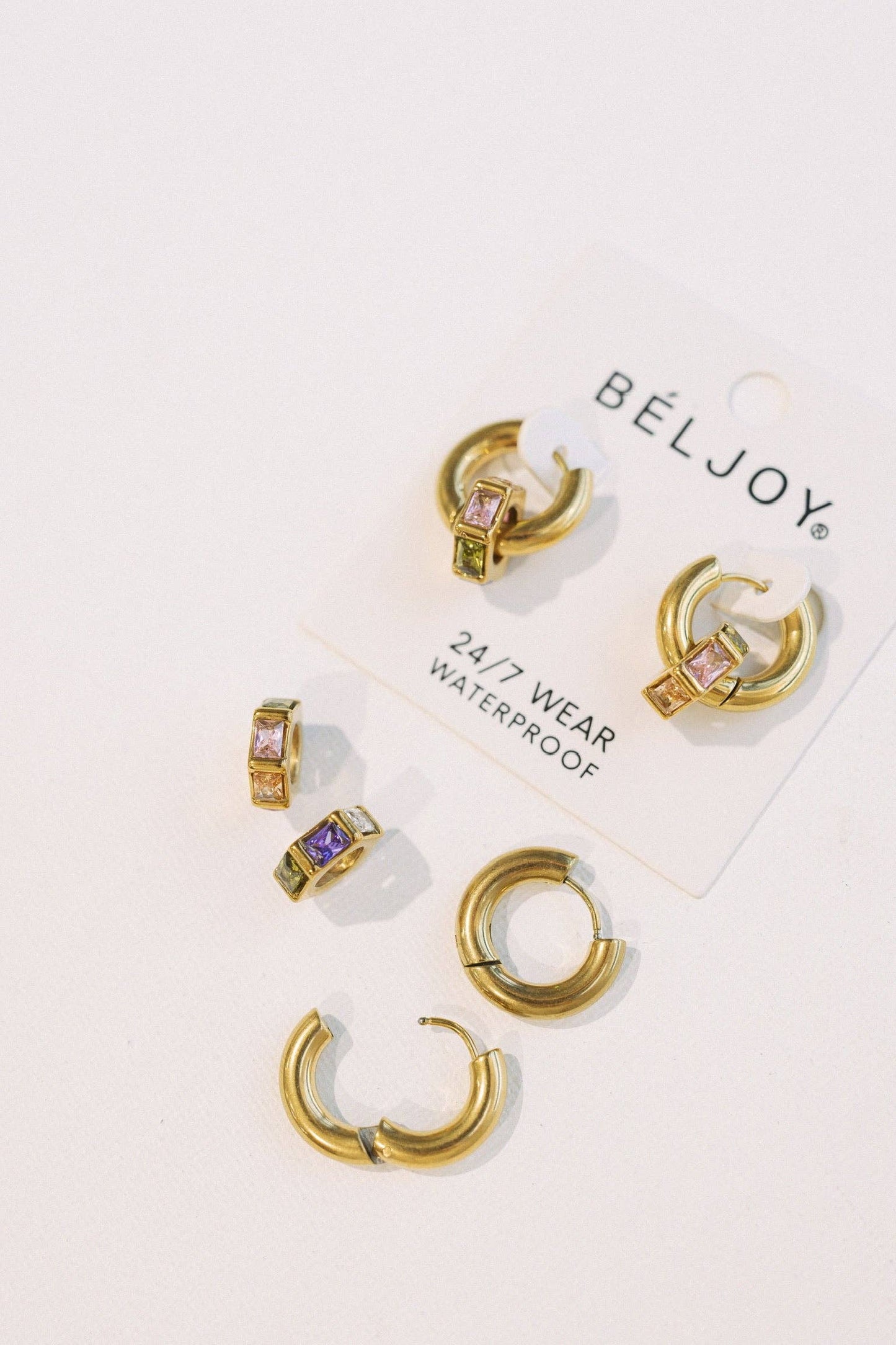 Diamond Double Hoop Earrings