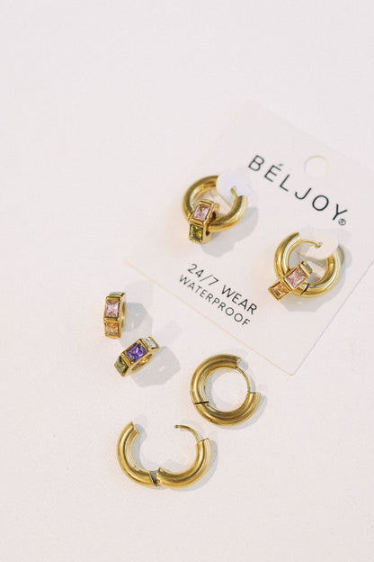 Diamond Double Hoop Earrings
