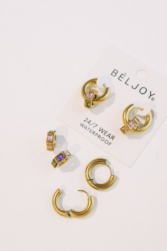 Diamond Double Hoop Earrings