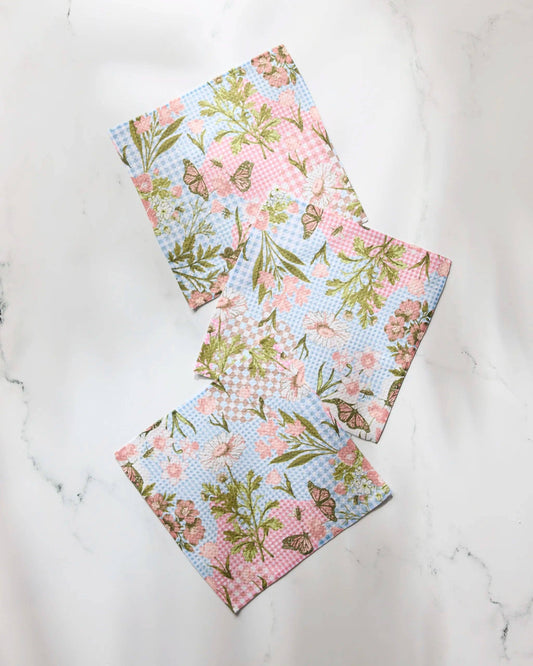 Floral Collage Dishcloth Set