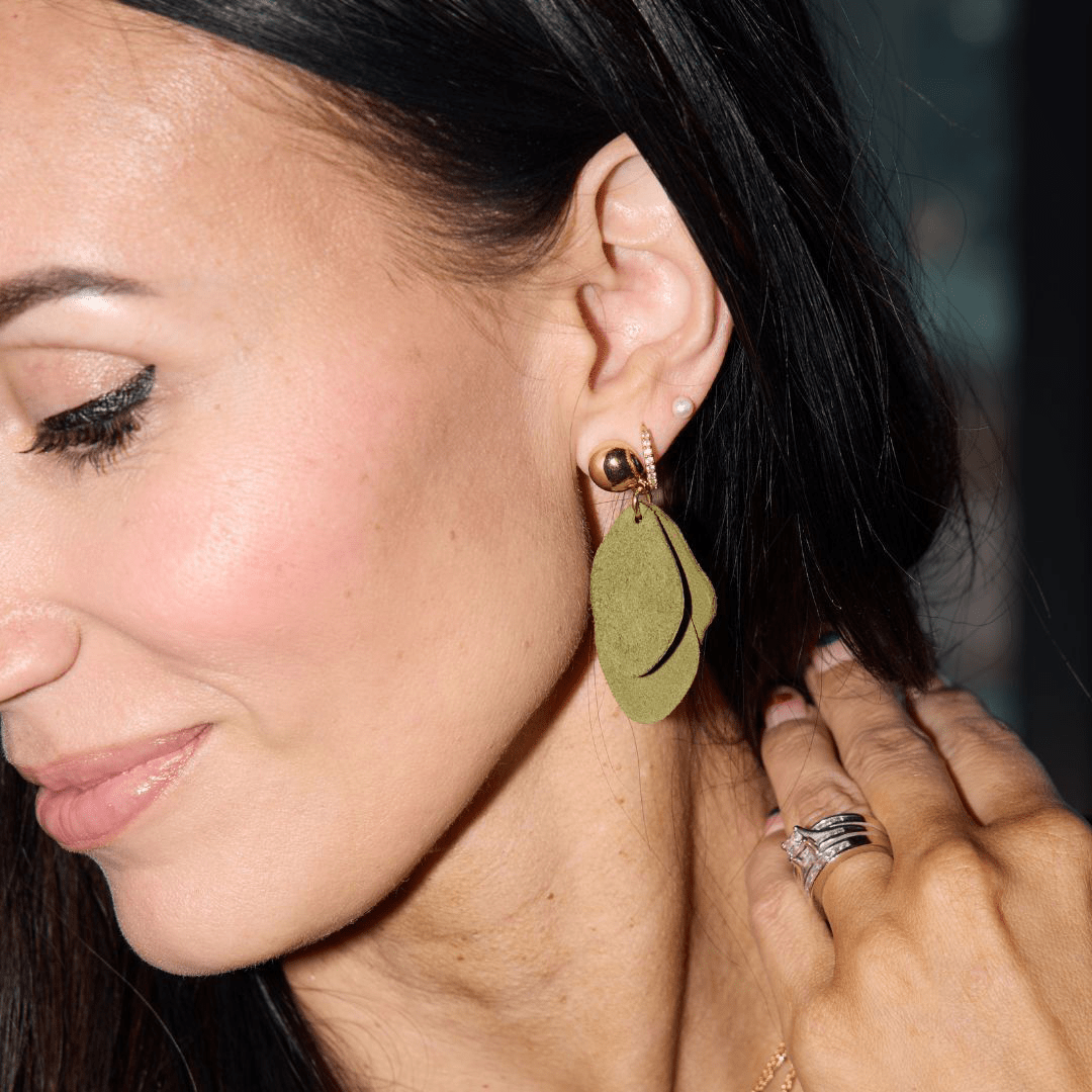 Olive Suede Weston: Gold