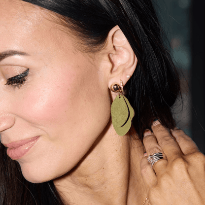 Olive Suede Weston: Gold