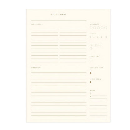 Classic Frame Recipe Book: French Vanilla | Gold Foil
