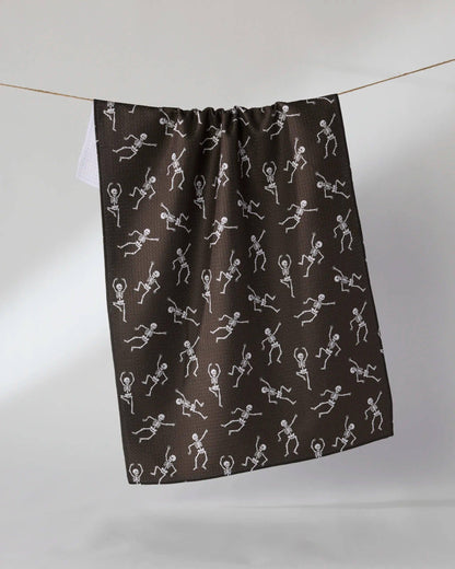 Bone Jamboree Tea Towel: Brown