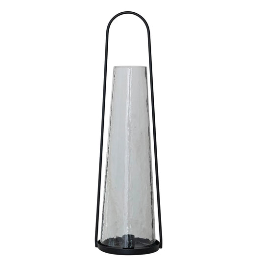 Metal Lantern Taper Holder with Handle