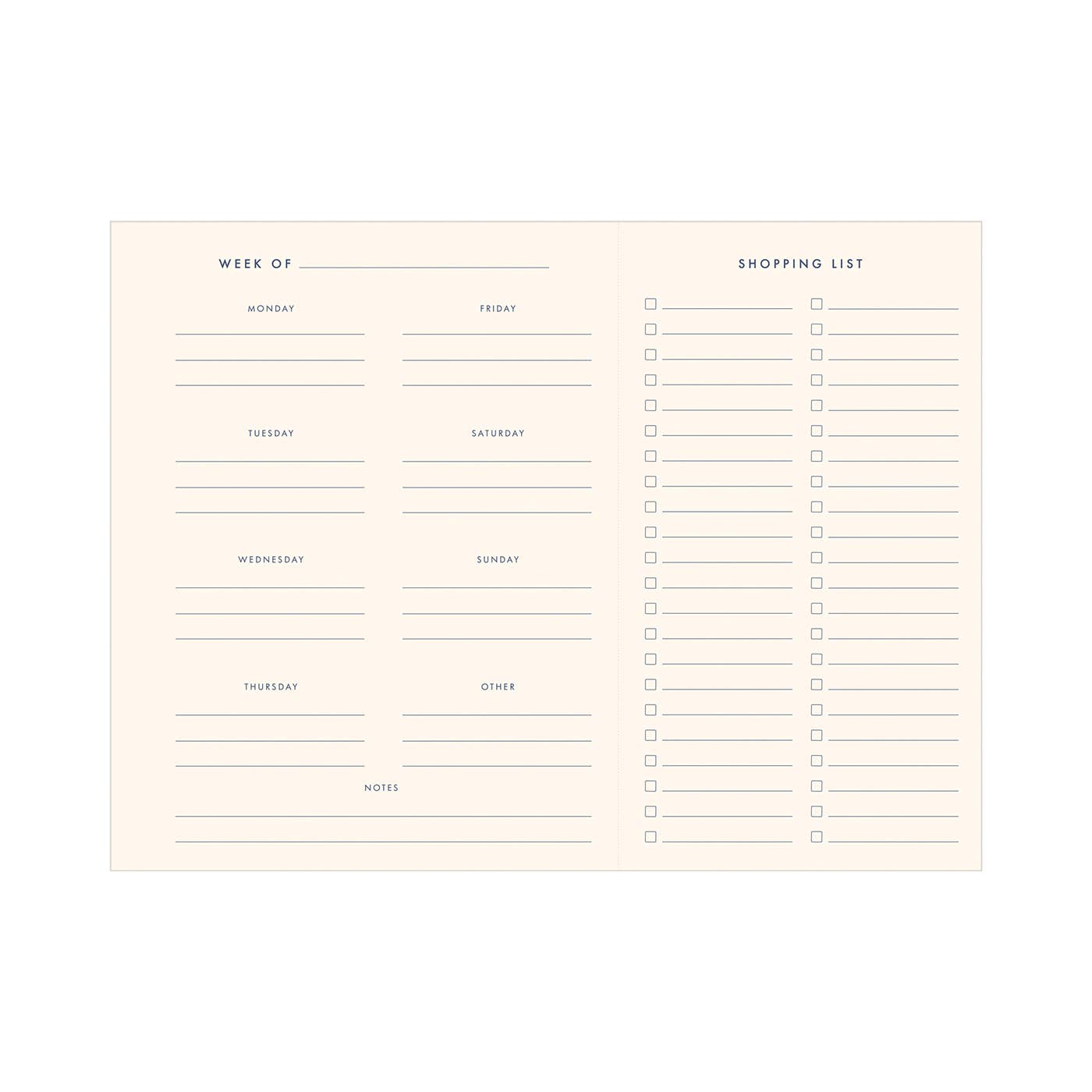 Lemon Pattern Meal Planner
