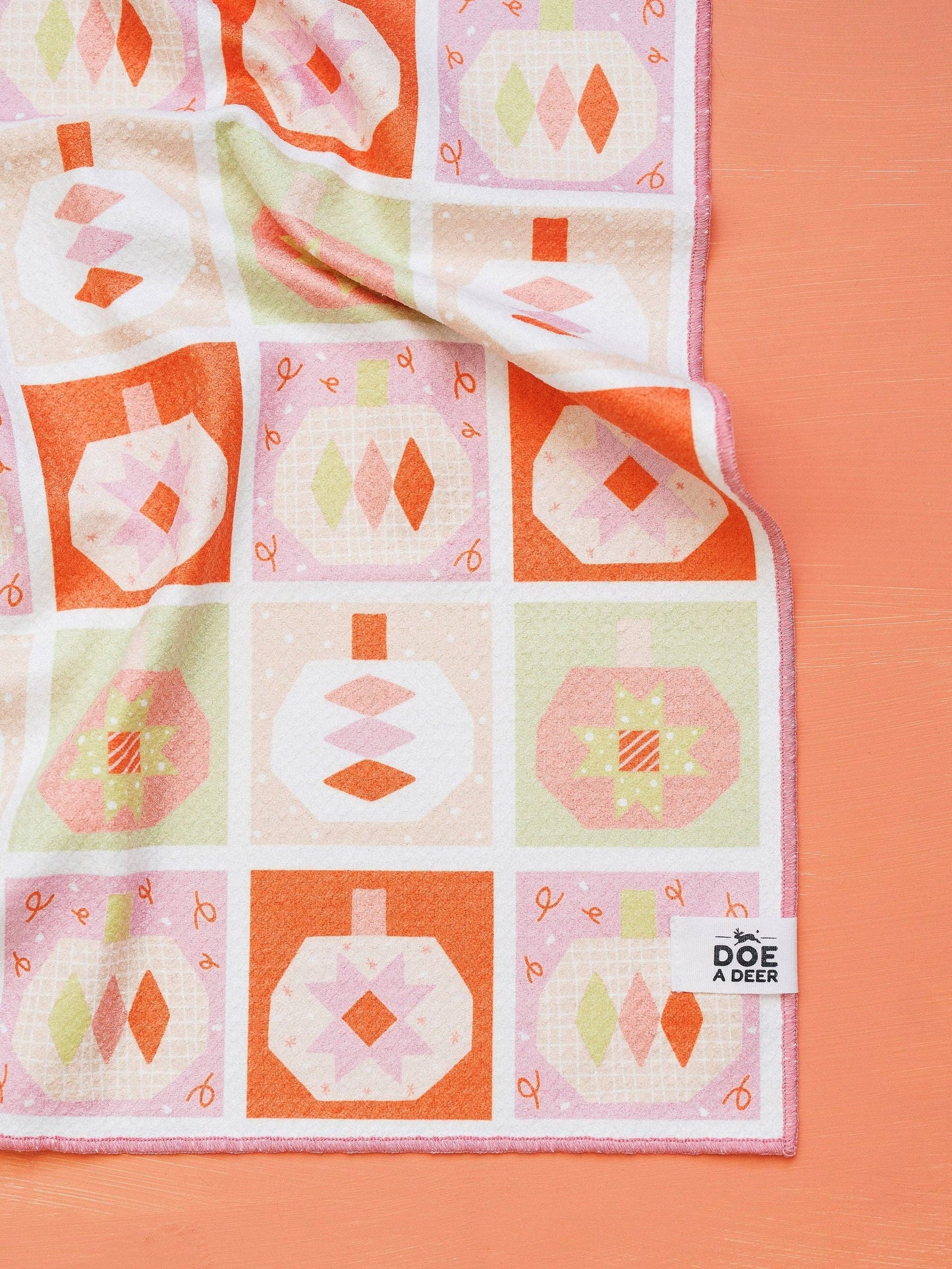 Pumpkin Quilt Waffle Towel | Fall