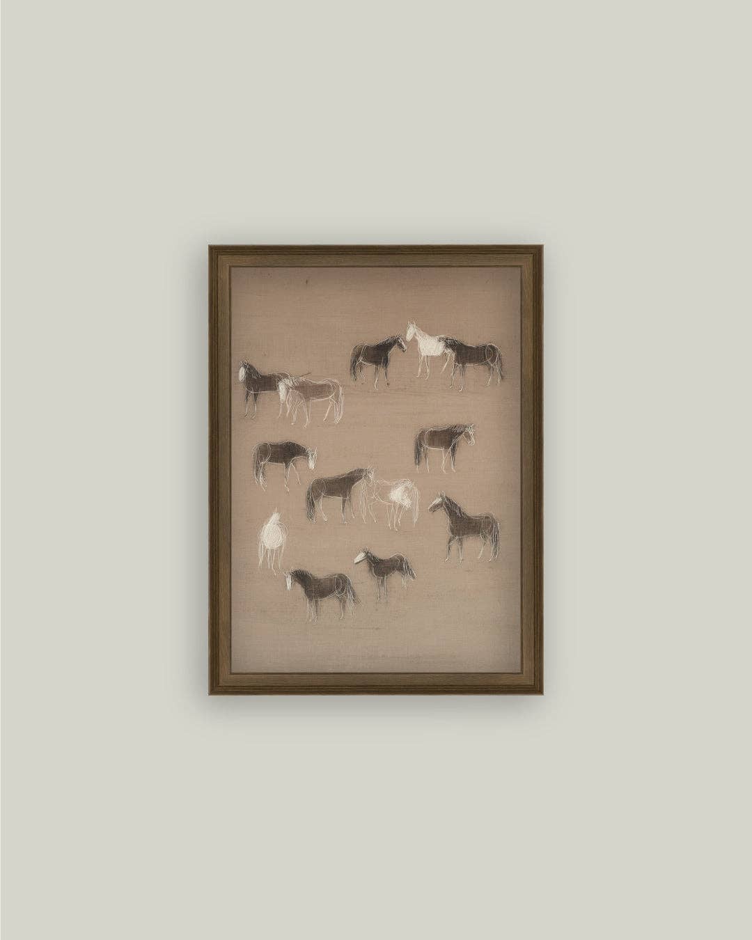 Horse Herd Sketch: 8x10