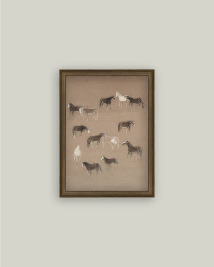 Horse Herd Sketch: 8x10