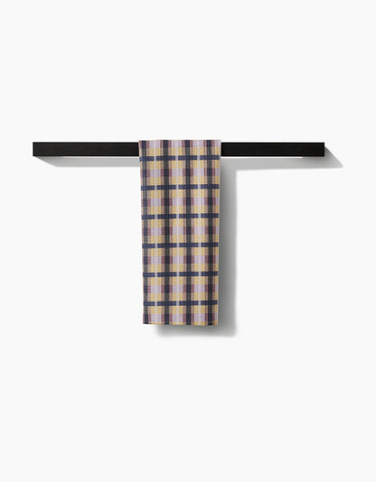 Crossbarred Yellow Tea Towel