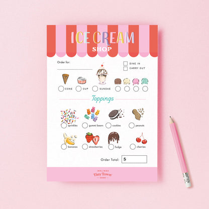 Play Notepad - Ice Cream Shop