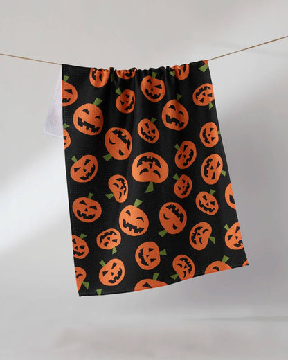 Gourd Gang Tea Towel: Black