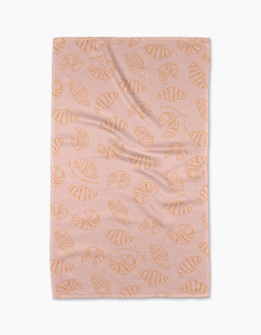 Geometry Tea Towel-Croissant Crush