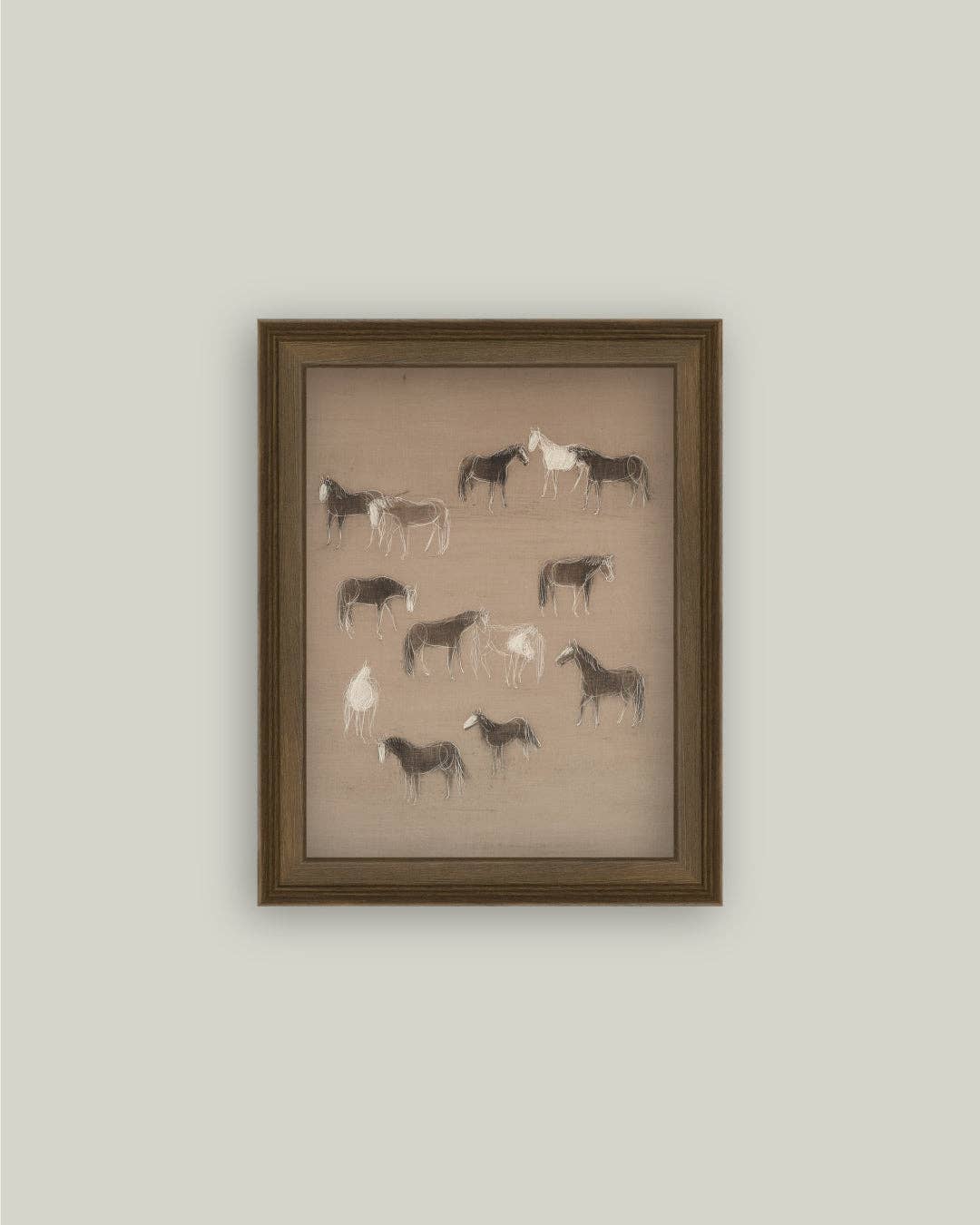 Horse Herd Sketch: 8x10