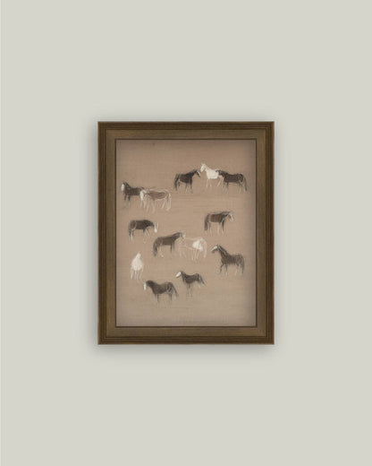Horse Herd Sketch: 8x10
