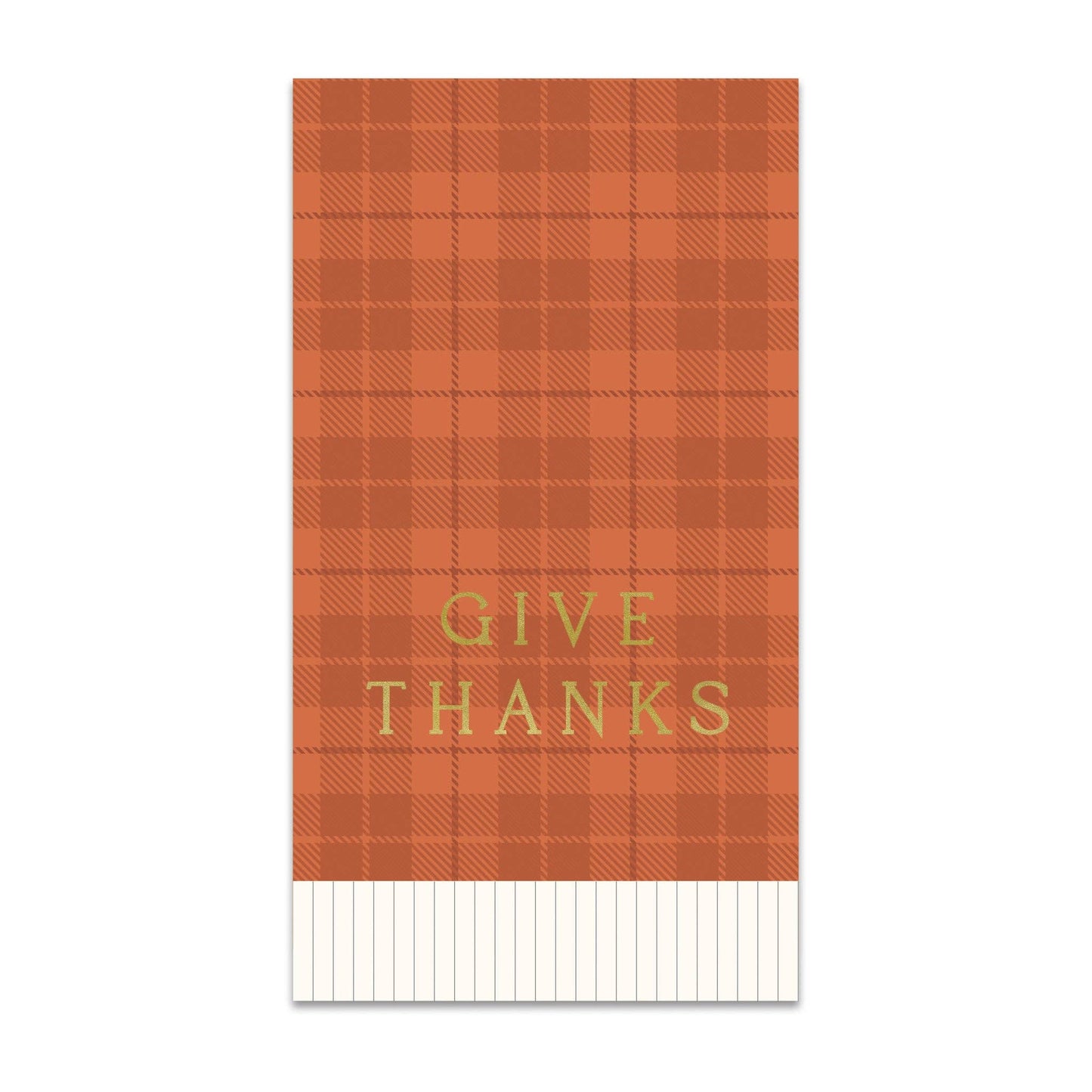 Give Thanks Plaid Dinner Napkin