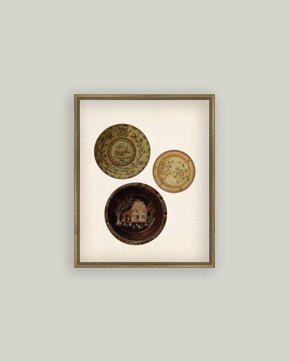 Three Antique Plates: 8x10