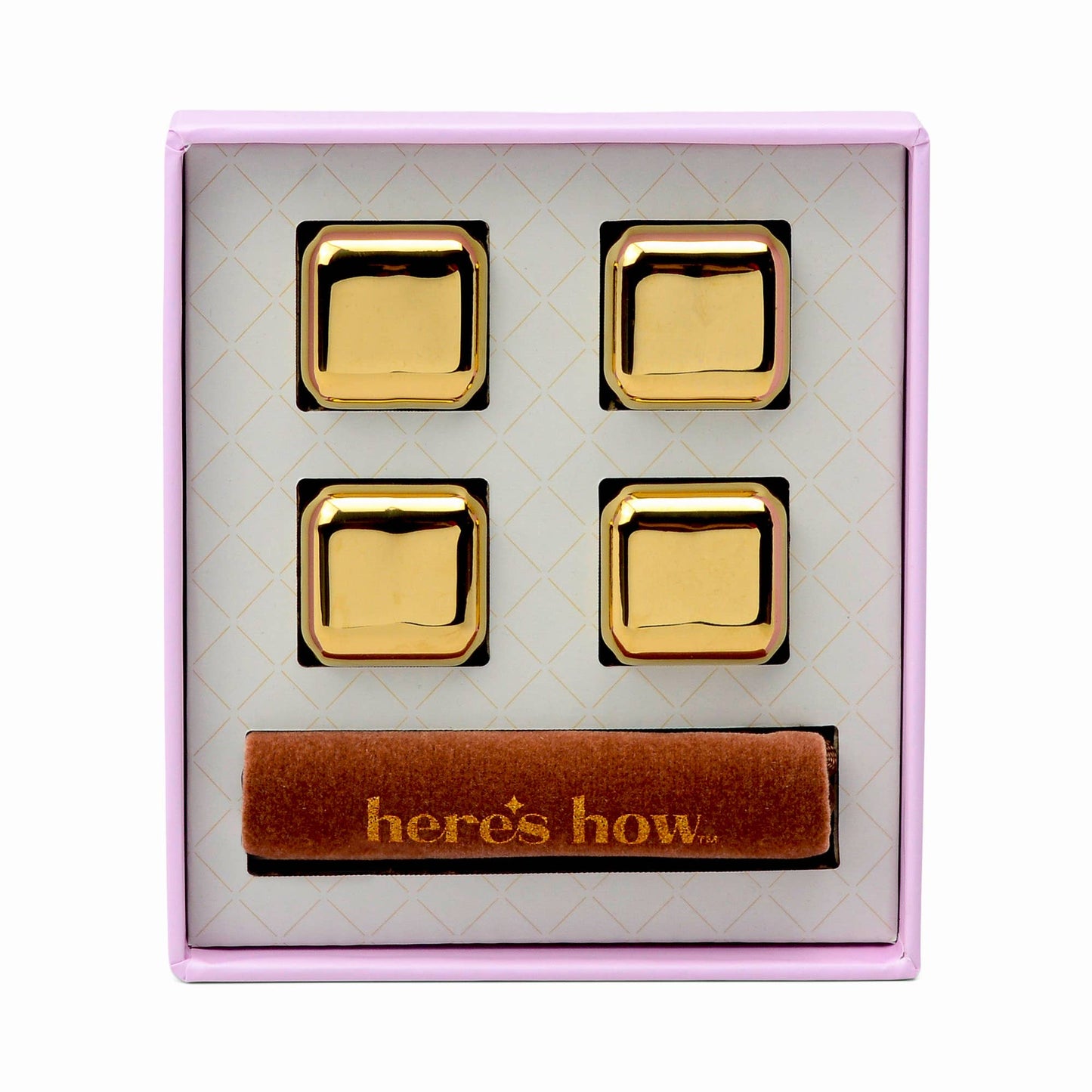 The Ruby Cocktail Chillers - Gold, Set Of 4
