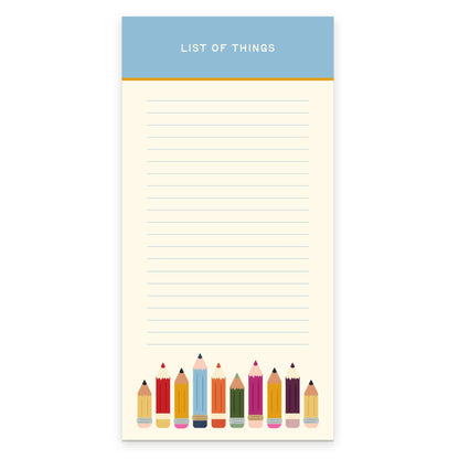 List of Things Pencil Market List Pad