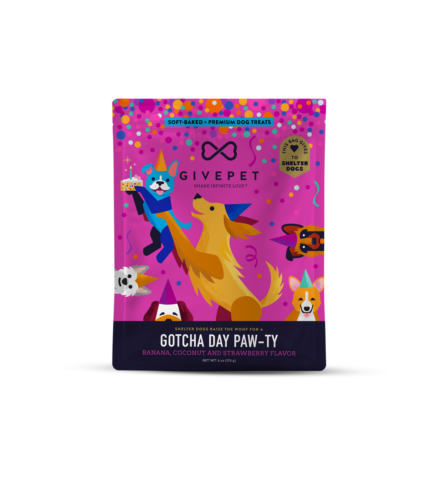 GivePet Gotcha Day Paw-ty Soft-Baked Dog Treats