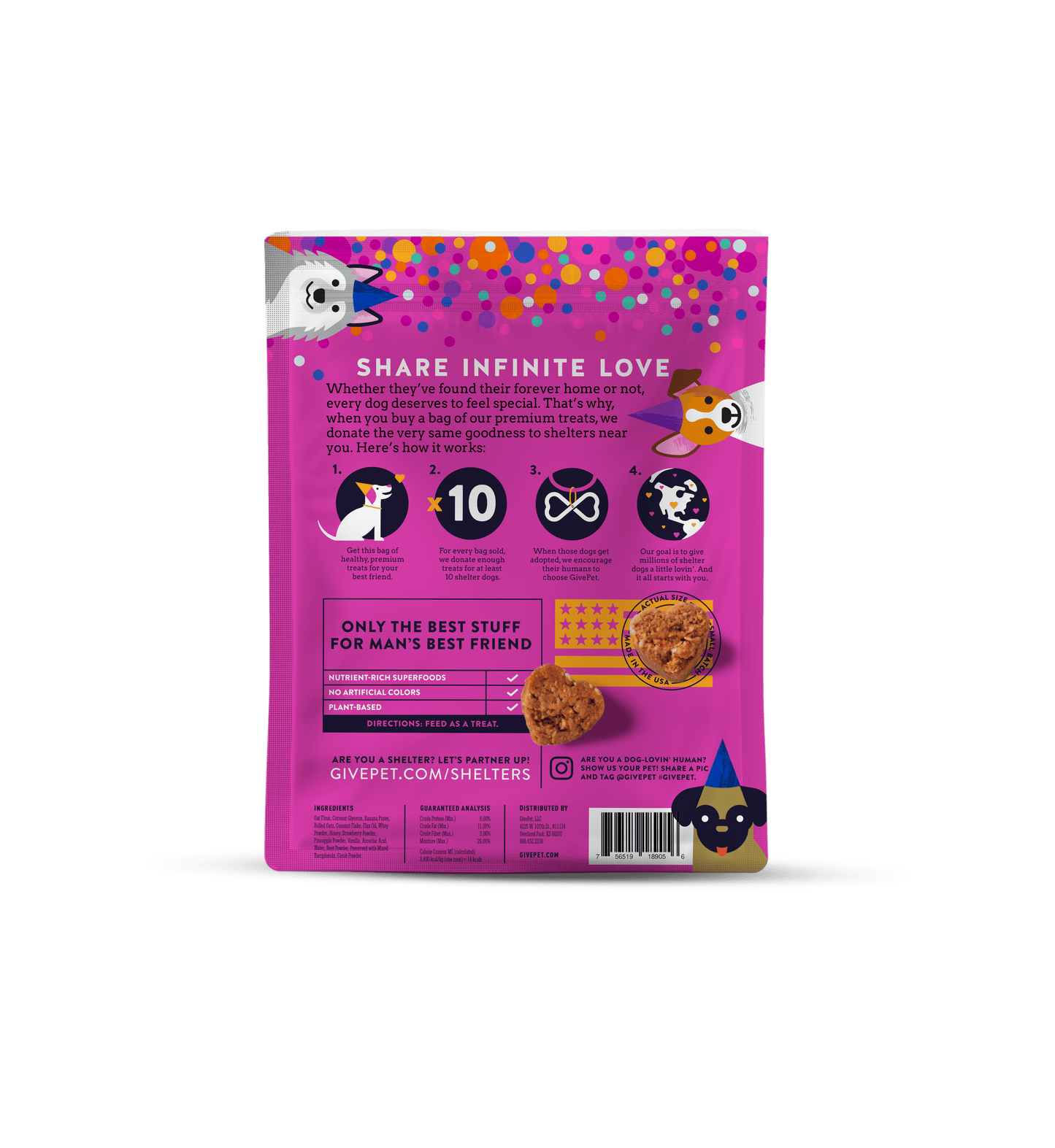 GivePet Gotcha Day Paw-ty Soft-Baked Dog Treats