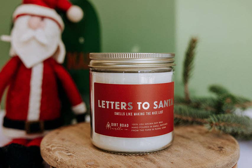 Letters To Santa Candle: 8 oz Candle