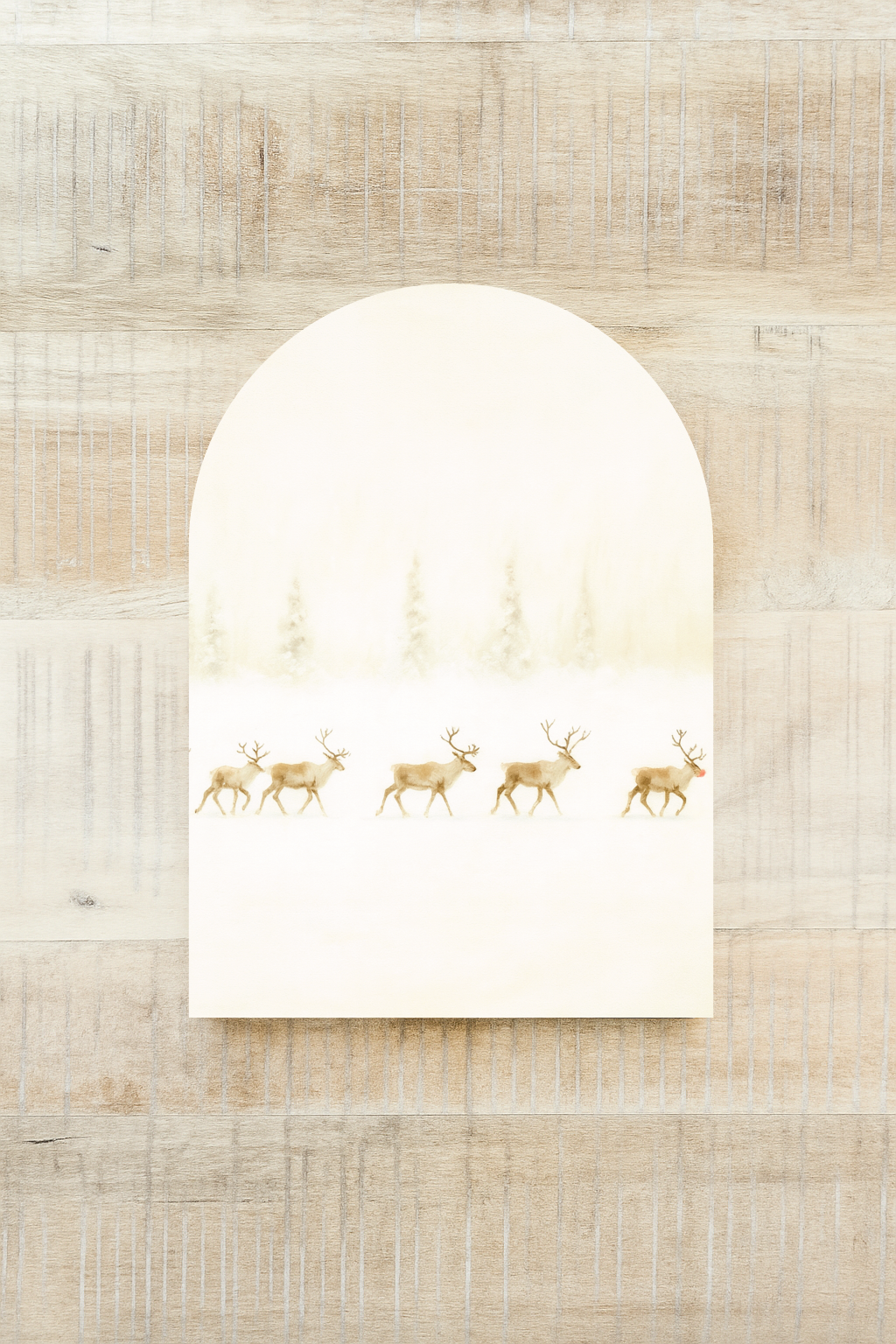 Reindeer Lineup 7x10"