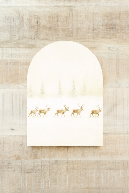Reindeer Lineup 7x10"
