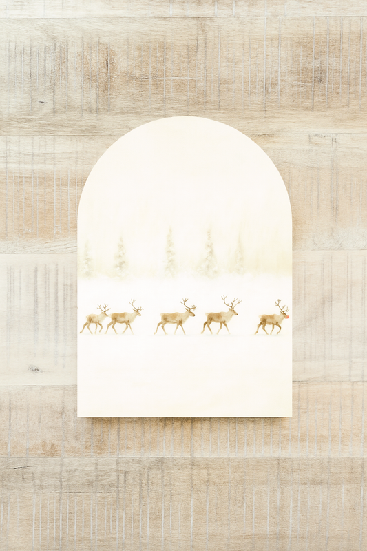 Reindeer Lineup 7x10"