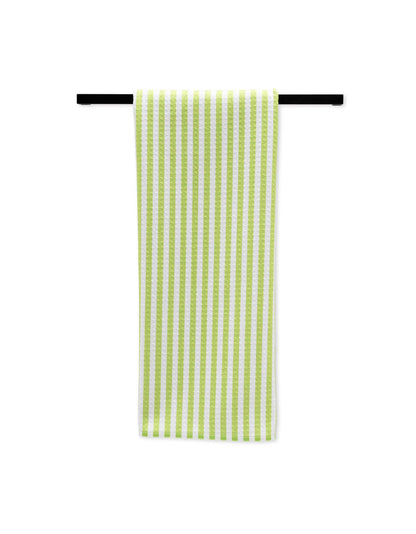 Geometry Summer Stripe Green Tea Towel