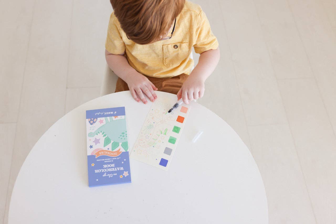 Dinosaur Watercolor Book for Kids Portable, Screen-Free Art
