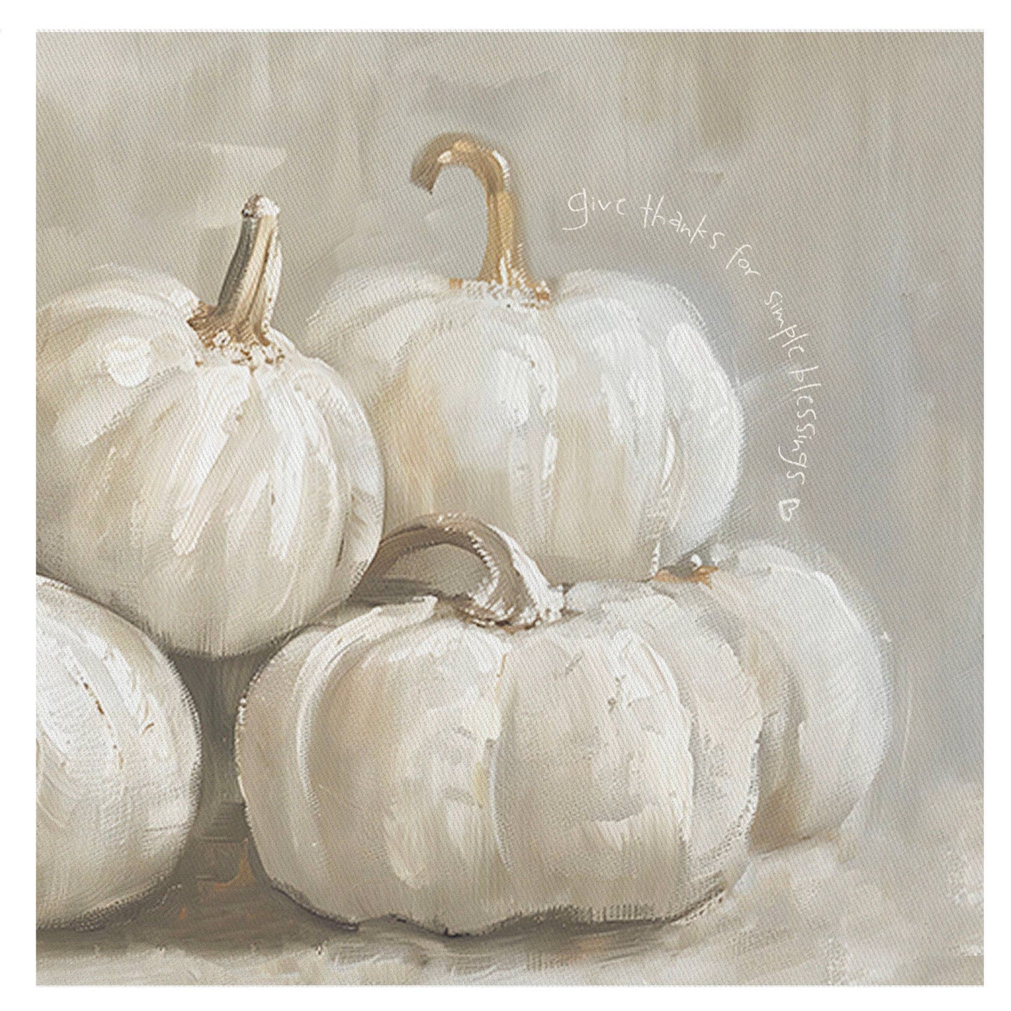 Mini Canvas, White Pumpkins, Fall, Aututmn Shelf Decor